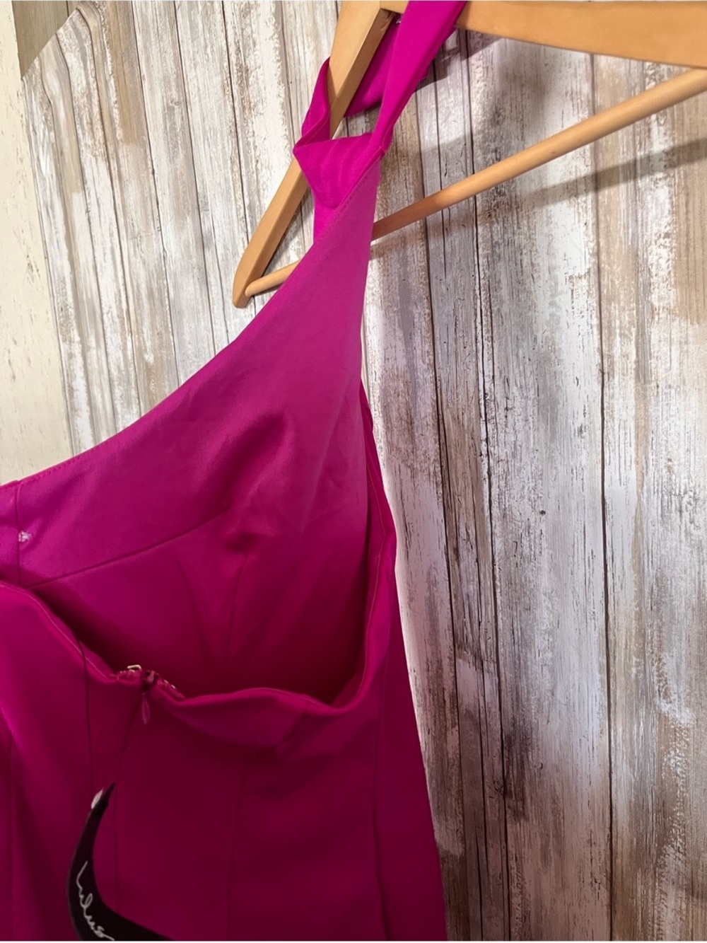 Lulus Hot Pink Halter Open Back Bodycon Mini Dress NWT Size Small - Picture 3 of 6